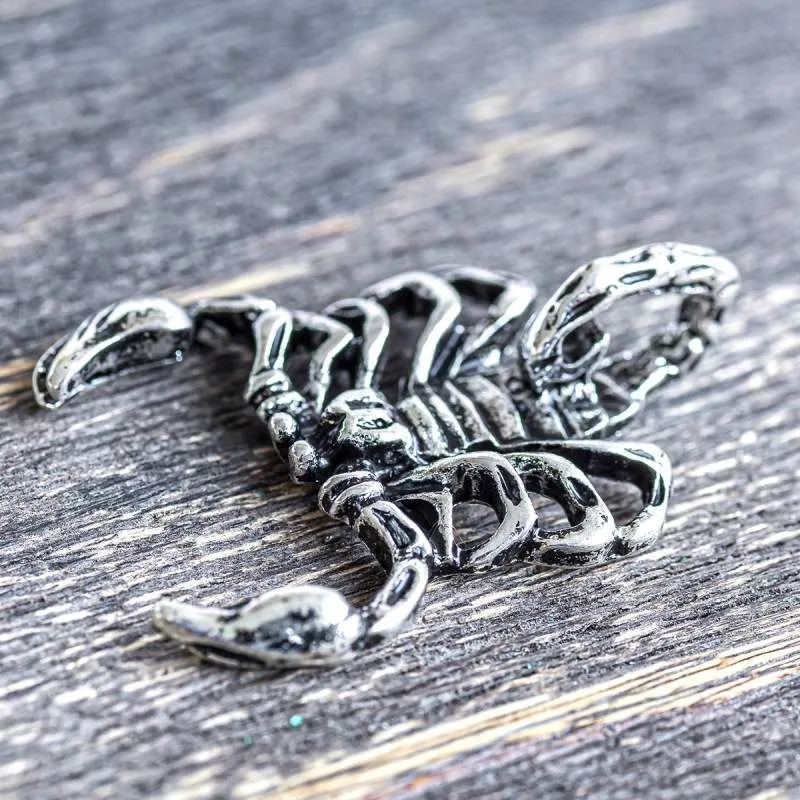 подвеска металлическая "скорпион", цвет античное серебро, 39x28x10 мм