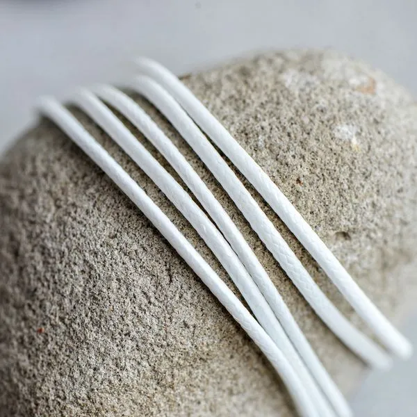 шнур вощеный, цвет белый, 2 мм