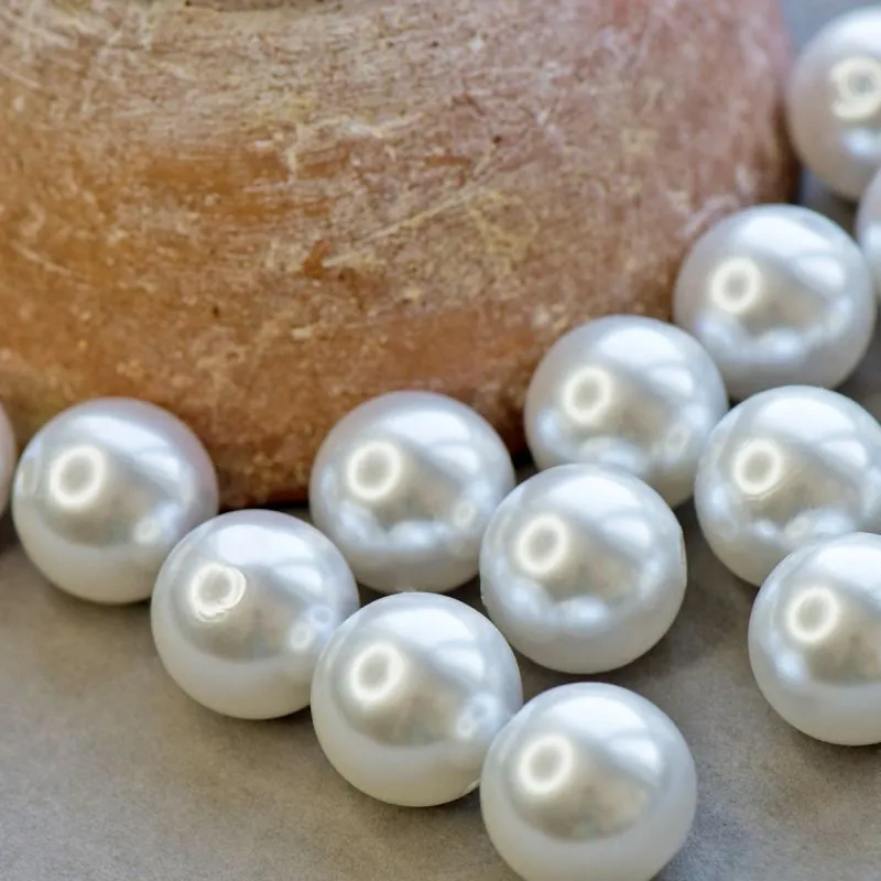 бусина, имитация жемчуга 20, акрил, цвет белый, 20 мм