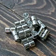 Застежка магнитная для жгута "Колонна", цвет платина, 20x11 мм