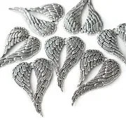 Подвеска металл "Крылья ангела", цвет античное серебро, 68.5x47x5 мм