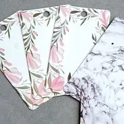 Бирка с вырубкой для серег, картон, с принтом, 90x50x0.4 мм (уп 10 шт)