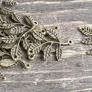 Коннектор "Ветка", цвет античная бронза, 41x27x2 мм 