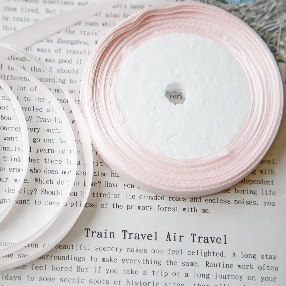 лента, атлас, цвет розовый светлый, ширина 10 мм ленты