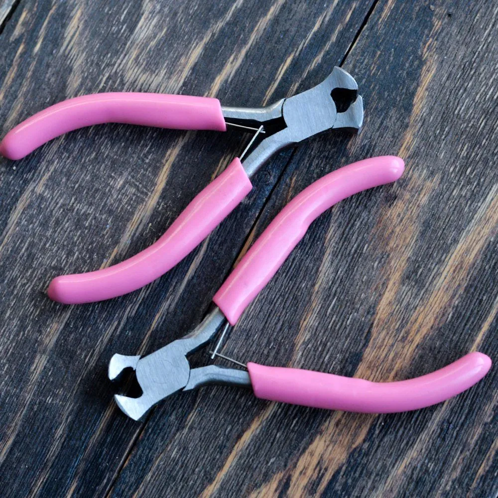 инструмент, кусачки, розовые ручки, 9.5x7.6x0.9 мм