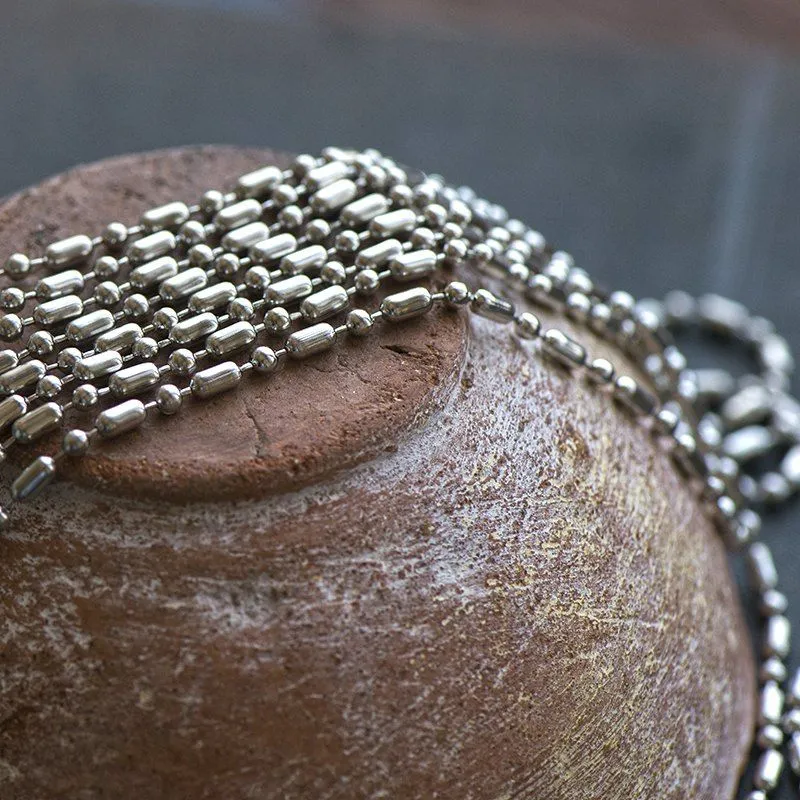 цепочка "шарик-бамбук", цвет платина, шарик 2.5 мм