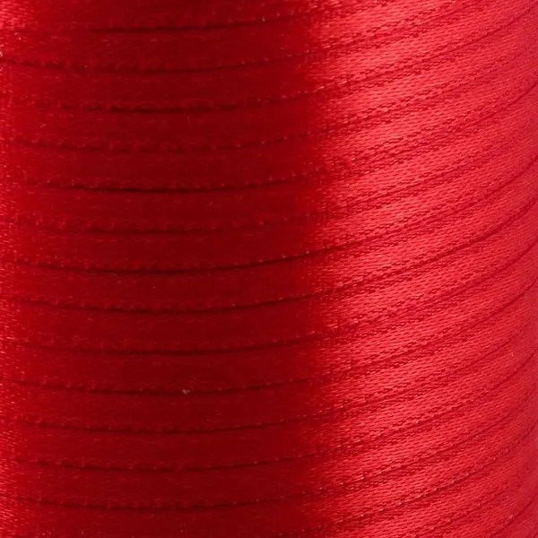 лента, атлас, цвет красный, ширина 3 мм ленты