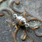 Застежка магнитная "Бейби", цвет серебро, 11x5 мм