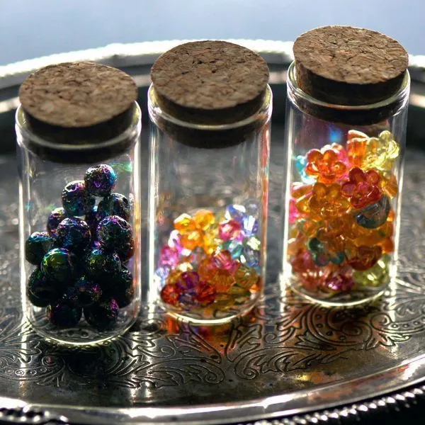 колба с крышкой, прозрачная, 60x30 мм