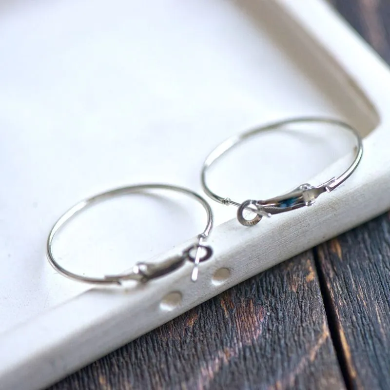 пуссеты "кольцо", цвет платина, 32x30 мм