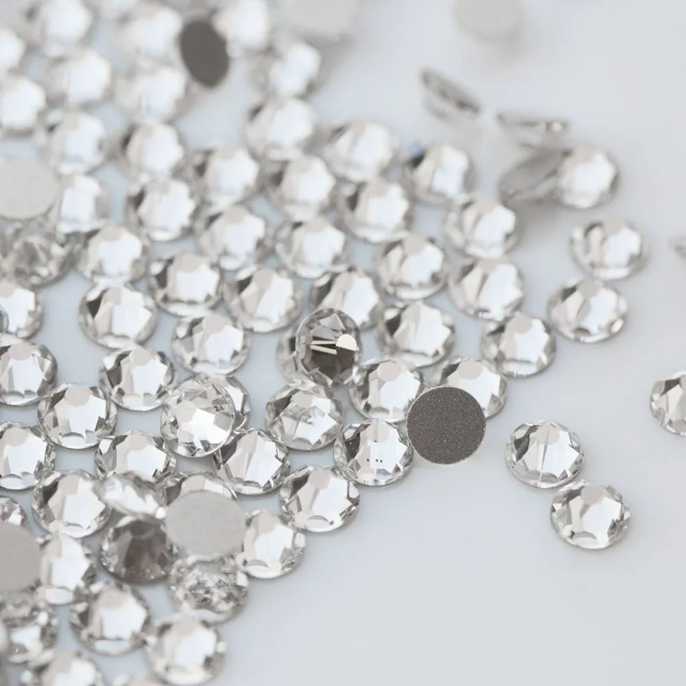 стразы клеевые холодной фиксации люкс, cristal, ss20