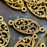 Коннектор "Виваче", цвет античное золото, 27x11.5x1.5 мм