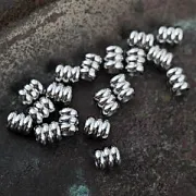 Бусина "Туба", 304 Stainless Steel, цвет стальной, 4.5x5 мм