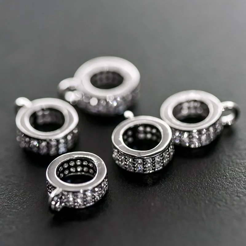 бейл "адель", с цирконием, цвет платина, 10x7.5x3 мм