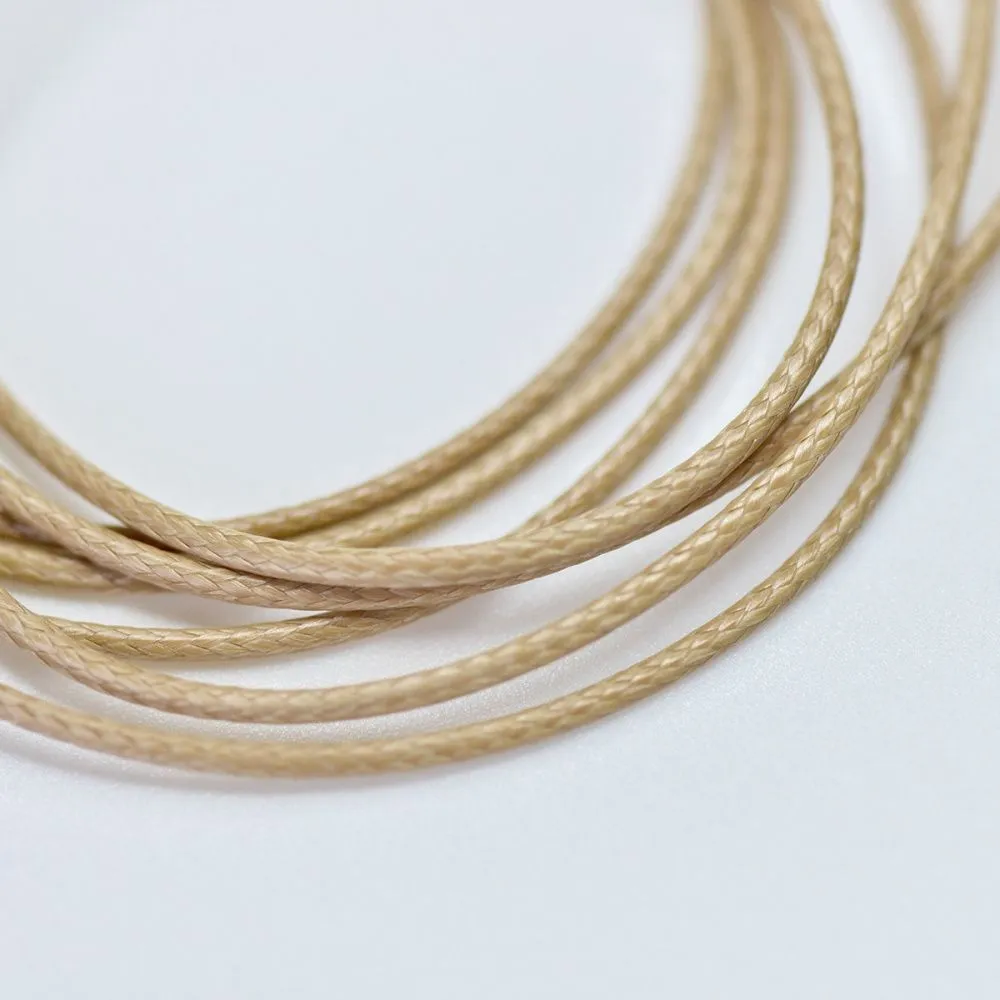 шнур вощеный, цвет бежевый, 1 мм