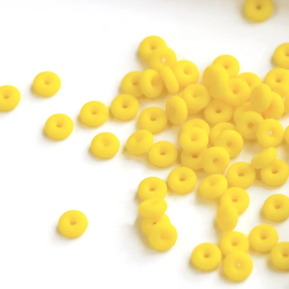 разделитель-колечко "силикон", силикон, цвет желтый, 5х2 мм