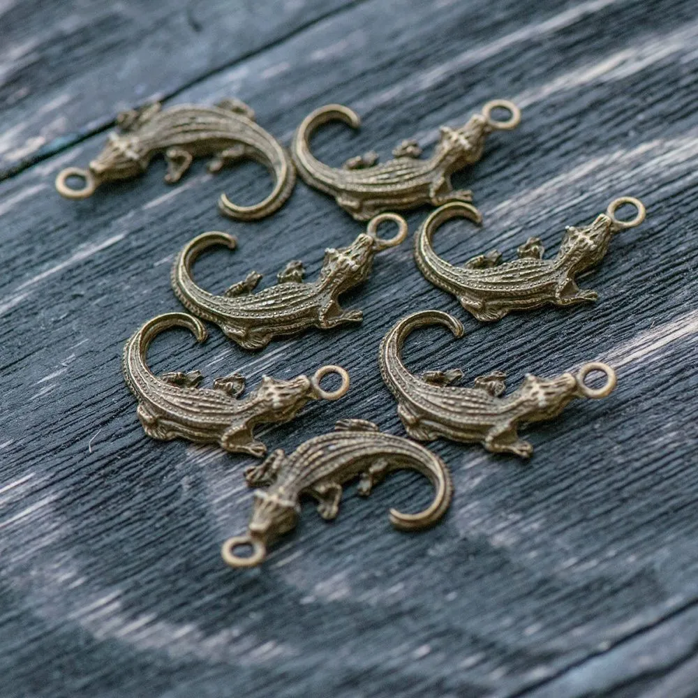 подвеска металлическая "геккон", цвет античная бронза, 23х21х3,5 мм