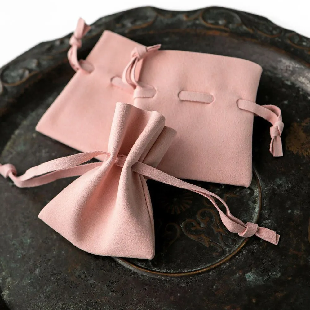 мешочек для украшений, микрофибра, цвет лососевый, 10x8 см