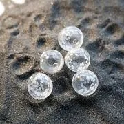 Бусина, Лэмпворк "Шар с пятнышками ", прозрачный, 20-21 мм