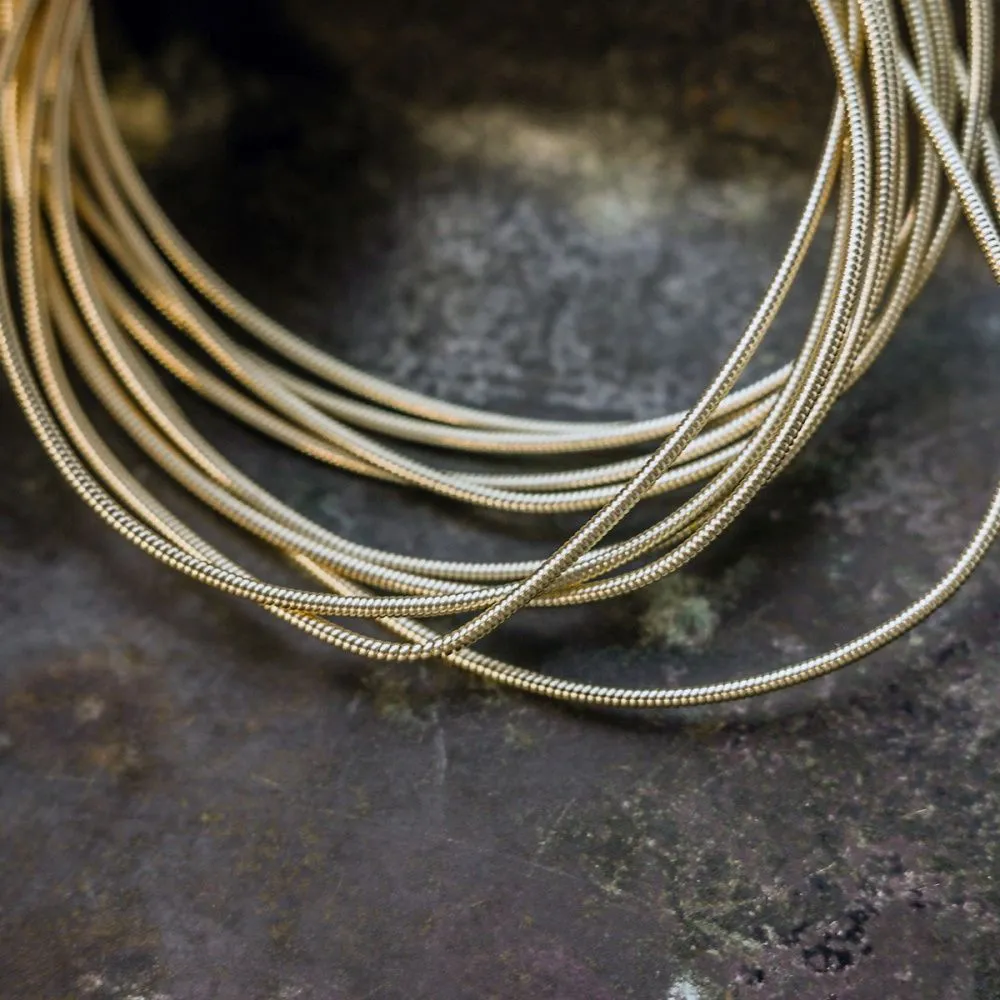 канитель жесткая, цвет бледное золото, 1 мм