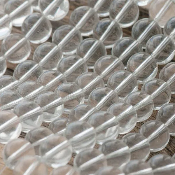 бусина, стекло 10, цвет прозрачный, 10 мм