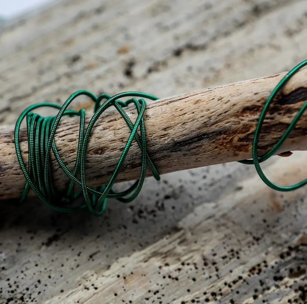 канитель жесткая, цвет зеленый темный, 1 мм