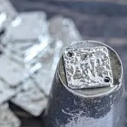 Коннектор "Квадро", цвет античное серебро, 22.5x22.5x1 мм