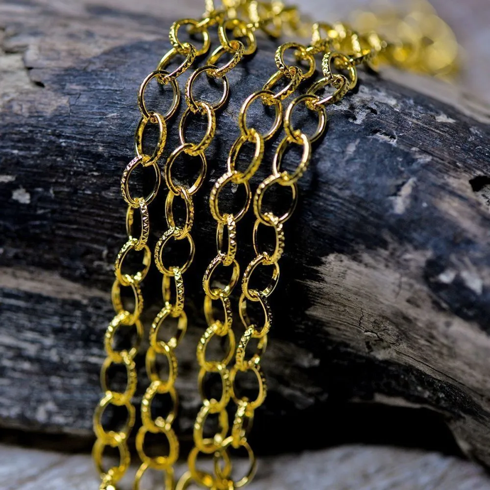 цепочка "даймонд", цвет золото, звено 8x6x1 мм