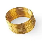 Проволока стальная для браслетов, с памятью, цвет золотой, 0.8х55 мм