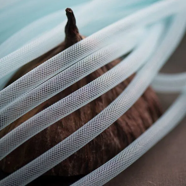 ювелирная сетка, пластик, цвет аквамариновый, диаметр 8 мм