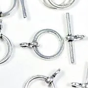 Тоггл "Торро", цвет серебро, 19x12x3 мм