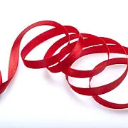 Лента, атлас, цвет красный, ширина 12 мм