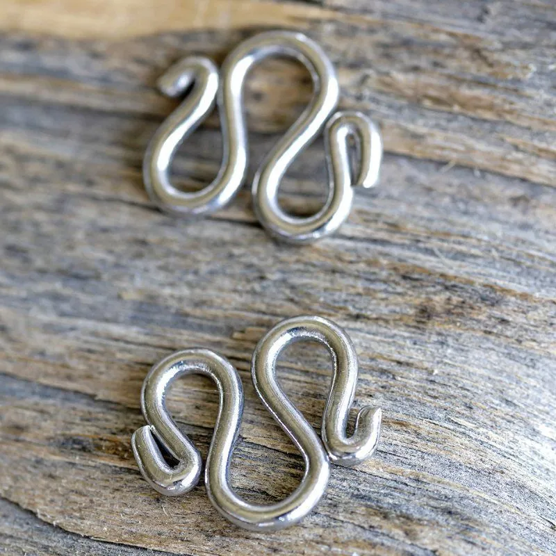 Замочки замок для украшений "м", цвет платина, 14.5x12x1.5 мм