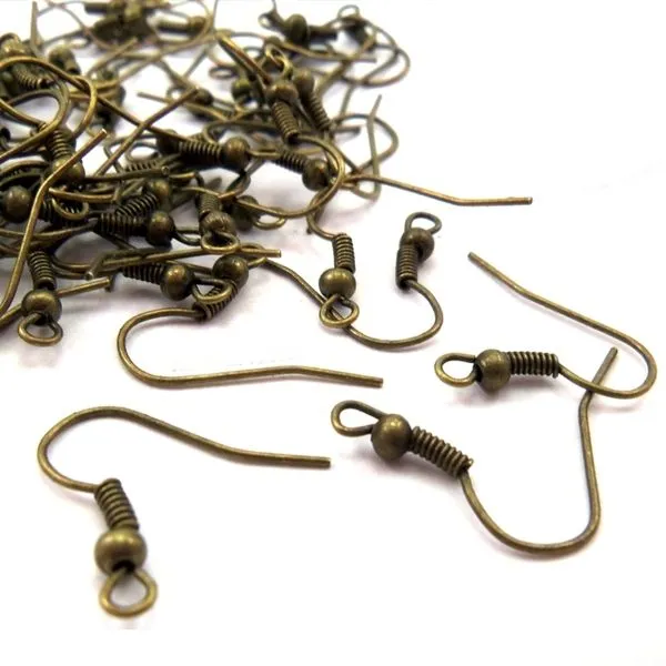 швензы "шарик", цвет античная бронза, 20х19 мм