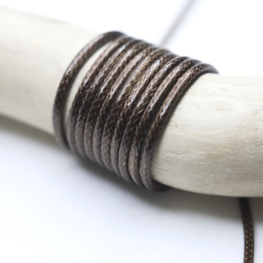 шнур вощеный, цвет кофе, 2 мм