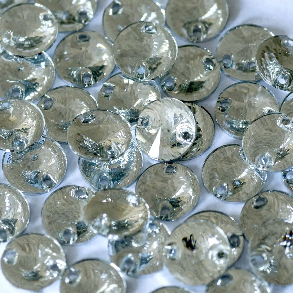 стразы пришивные rivoli, смола, прозрачный, 10 мм