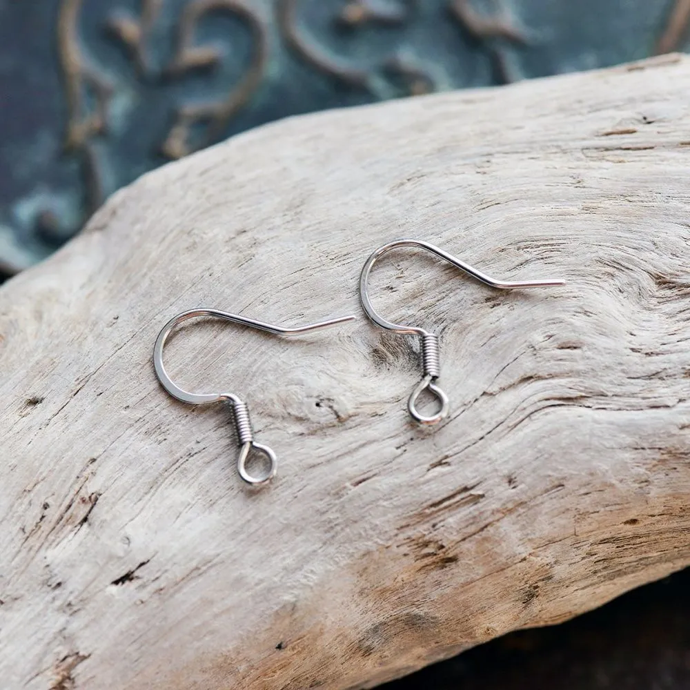 швензы "спираль", сталь гипоаллергенная, 17x14x2 мм