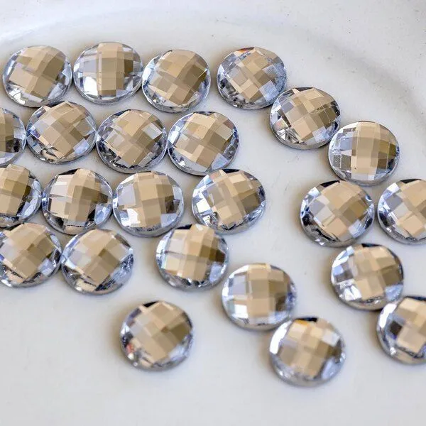 стразы термоклеевые горячей фиксации chess round, cristal, 6х6 мм