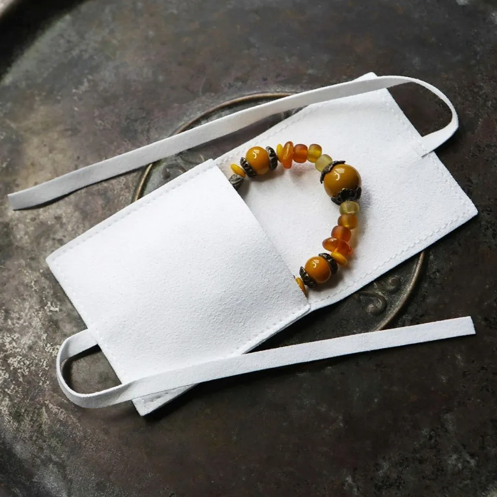 конверт для украшений, микрофибра, цвет белый, 60х60 мм