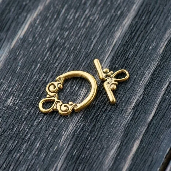 Замочки тоггл "венеция", цвет античное золото, 20x14 мм