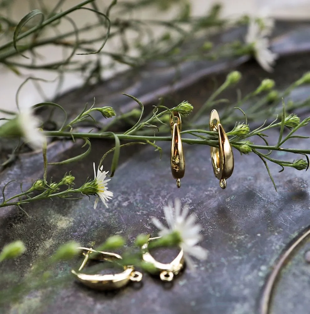 швензы "алисия", позолота, 21x12x3.5 мм 