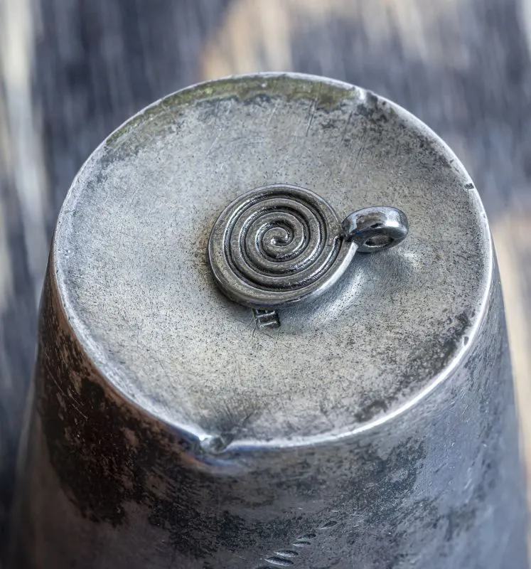 подвеска металлическая "спираль", цвет черный, 8х1.8х1.2 мм