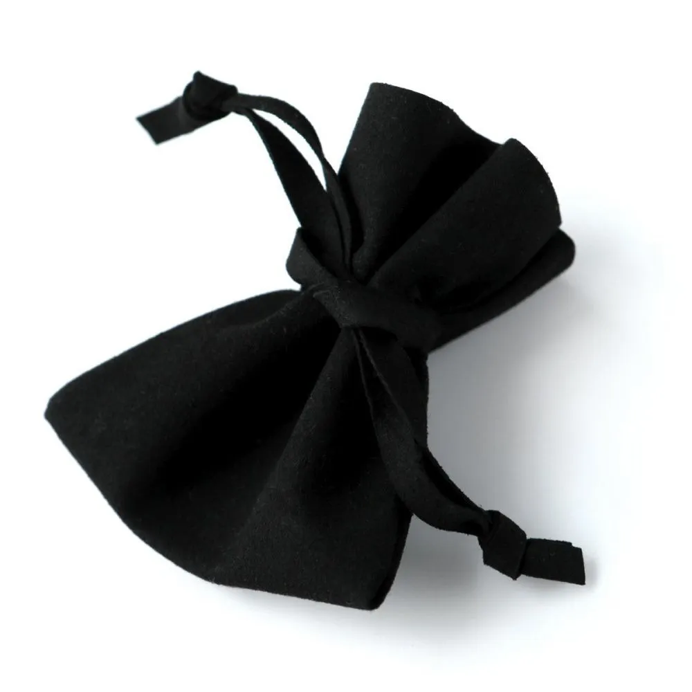 мешочек для украшений, микрофибра, цвет черный, 8x7 см