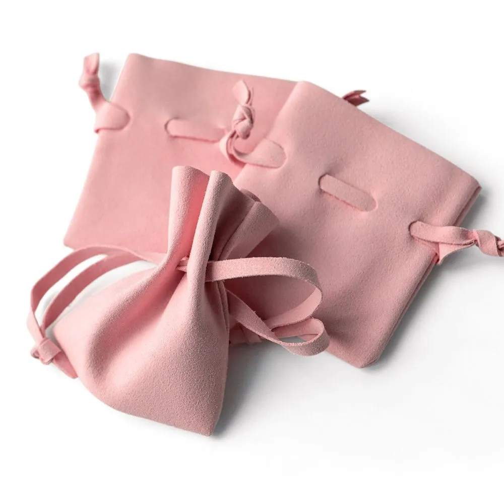 мешочек для украшений, микрофибра, цвет розовый, 8x7 см