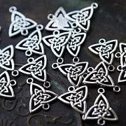 Коннектор "Нордик", цвет античное серебро, 24.5x19.5x1.5 мм