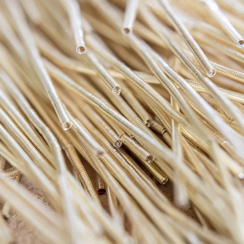 канитель мягкая, цвет бледное золото, 1 мм