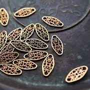 Коннектор "Ариетта", цвет насыщенное золото, 24x11x2 мм