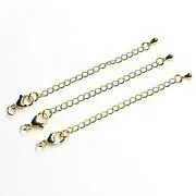 Замочек-лобстер с удлинителем, позолота, 12x7x3 мм