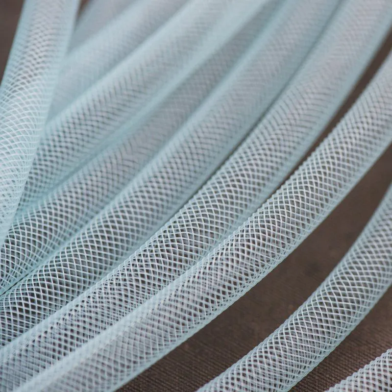 ювелирная сетка, пластик, цвет аквамариновый, диаметр 8 мм